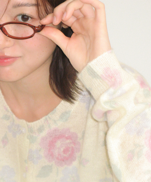 VINTAGE FLORAL CARDIGAN YELLOW