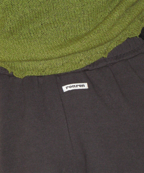 KNOT RIBBON SWEAT SKIRT CHARCOAL