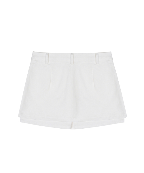 ESSENTIAL LAYERED MINI SKORT_WHITE