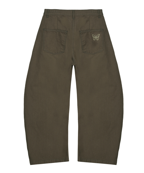 RIVET CURVED WIDE PANTS_MOCHA BEIGE