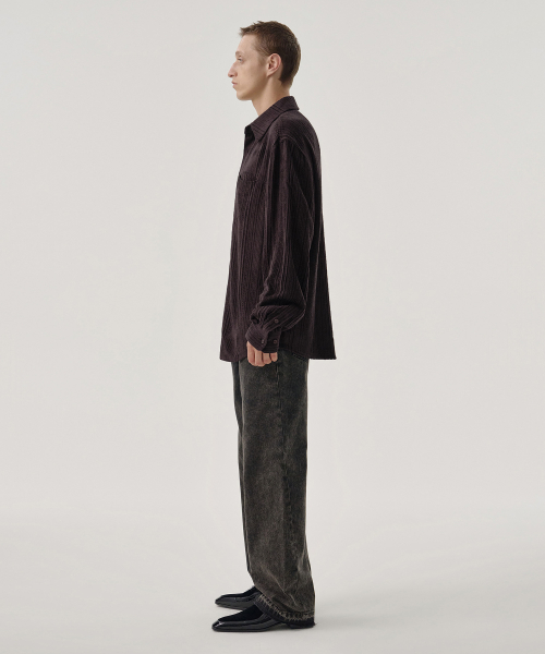 DRAPE SHIRT (WINE)