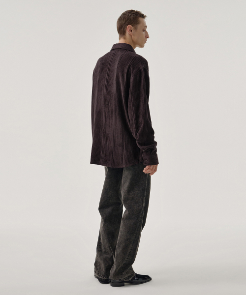 DRAPE SHIRT (WINE)