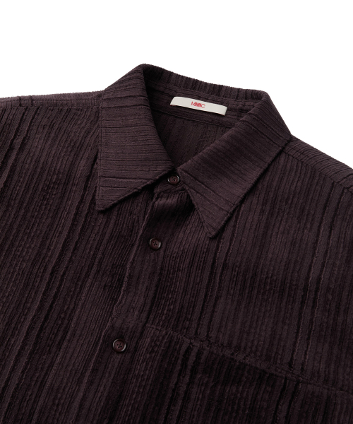 DRAPE SHIRT (WINE)
