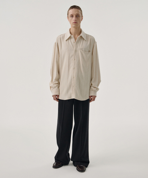 DRAPE SHIRT (IVORY)