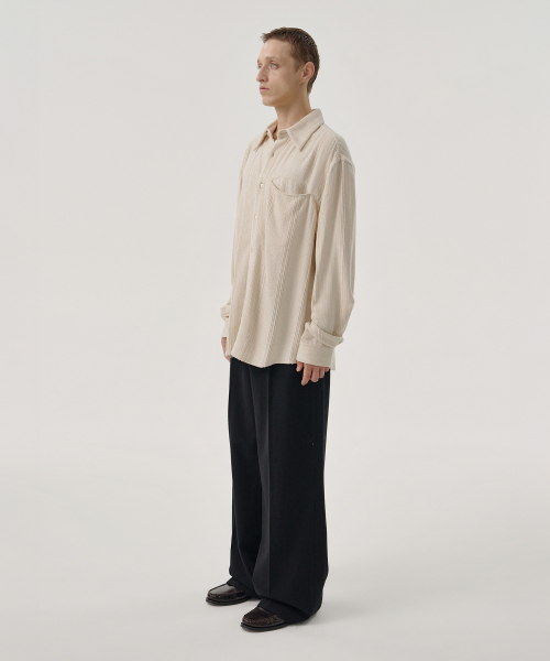DRAPE SHIRT (IVORY)