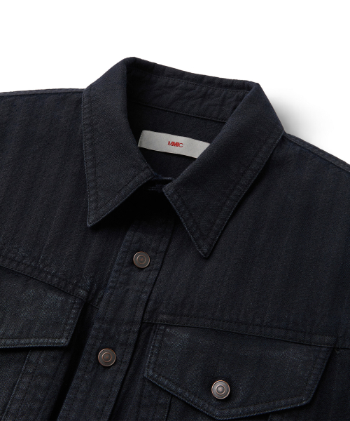 RIDGE HERRINGBONE SHIRT (NAVY)