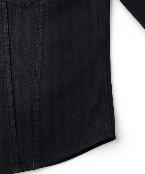 RIDGE HERRINGBONE SHIRT (NAVY)