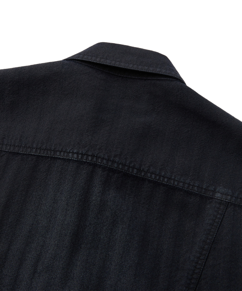 RIDGE HERRINGBONE SHIRT (NAVY)