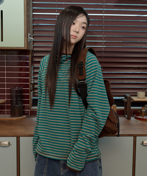 버튼 아플리케 코듀로이 스트링 백팩 브라운