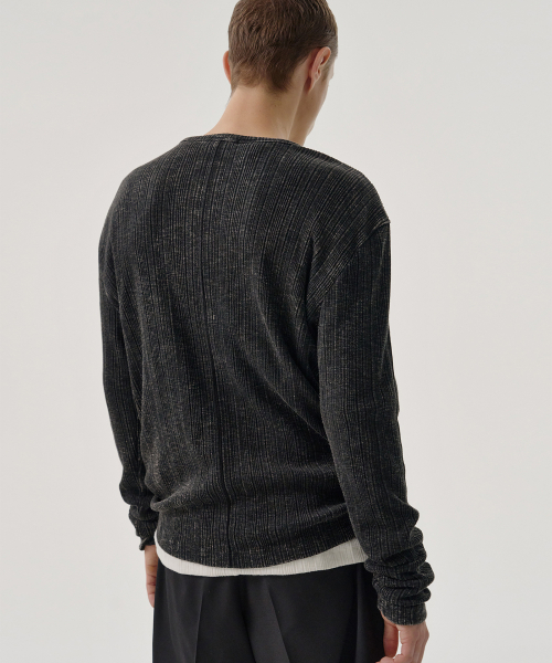 GRAIN HENLEY NECK (WASHED BLACK)