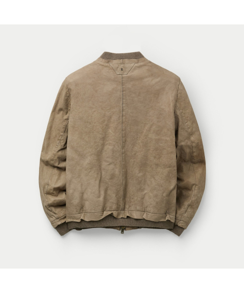 SALVATORE SANTORO ZIP-UP LEATHER BOMBER SVUDW26002BEX
