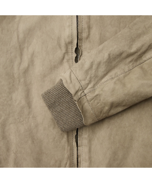 SALVATORE SANTORO ZIP-UP LEATHER BOMBER SVUDW26002BEX