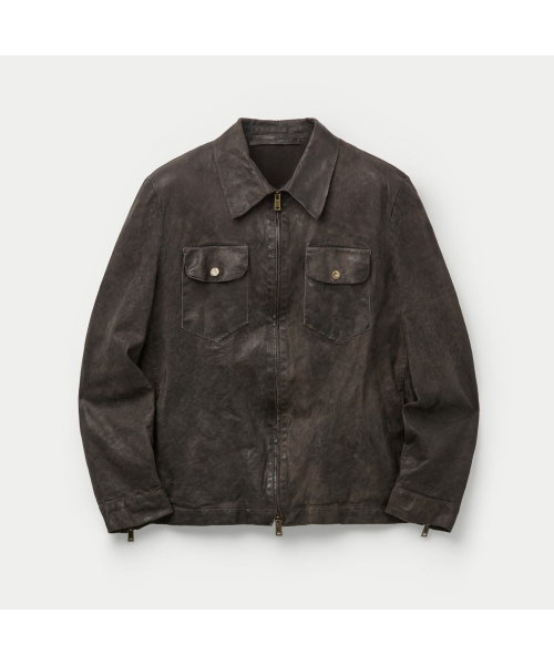 SALVATORE SANTORO ZIP-UP LEATHER JACKET SVUDW26001BRX