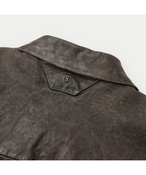 SALVATORE SANTORO ZIP-UP LEATHER JACKET SVUDW26001BRX