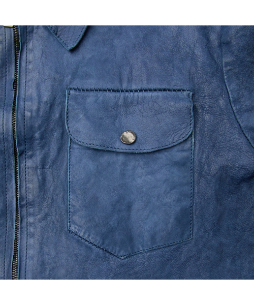 SALVATORE SANTORO ZIP-UP LEATHER JACKET SVUDW26001BUX