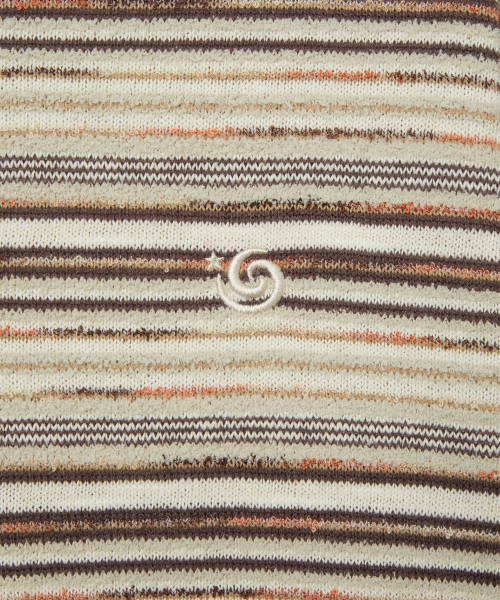 STRIPE KNIT HOODIE [IVORY]
