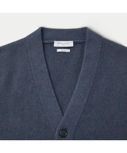 DANIELE FIESOLI EXTRAFINE MERINOS WOOL CARDIGAN SOWAW26055NYX