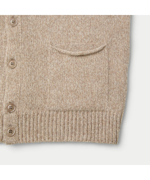 WOOL AND CO LAMBSWOOL POLO CARDIGAN SOWAW26201BEX