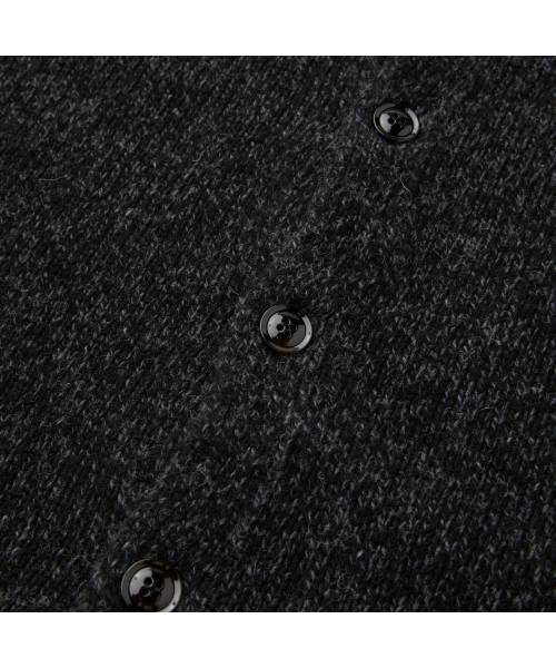 WOOL AND CO LAMBSWOOL POLO CARDIGAN SOWAW26201BKX