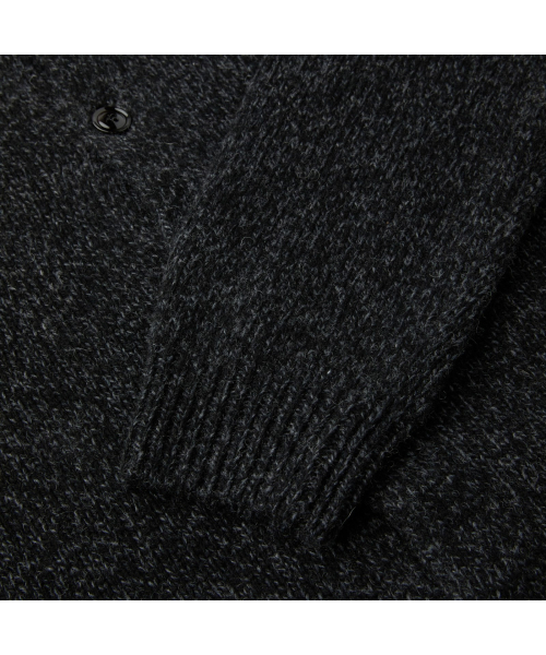 WOOL AND CO LAMBSWOOL POLO CARDIGAN SOWAW26201BKX