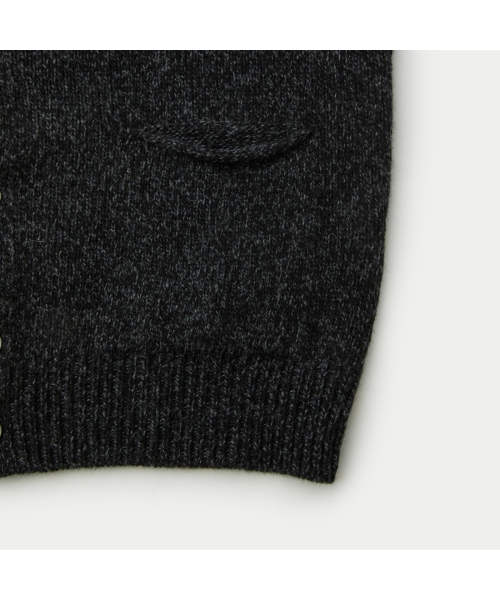 WOOL AND CO LAMBSWOOL POLO CARDIGAN SOWAW26201BKX