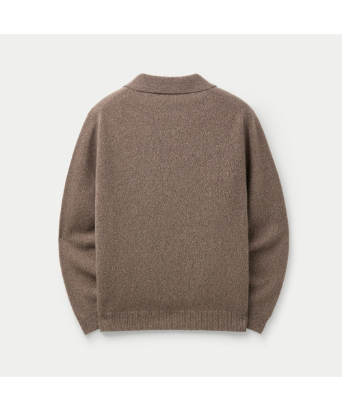 DANIELE FIESOLI EXTRAFINE MERINOS WOOL CASHMERE POLO SWEATER SOWAW26054BRX
