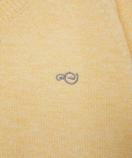 SYMBOL V NECK KNIT [YELLOW]