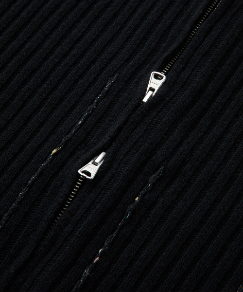 OTIS ZIP CARDIGAN (BLACK)