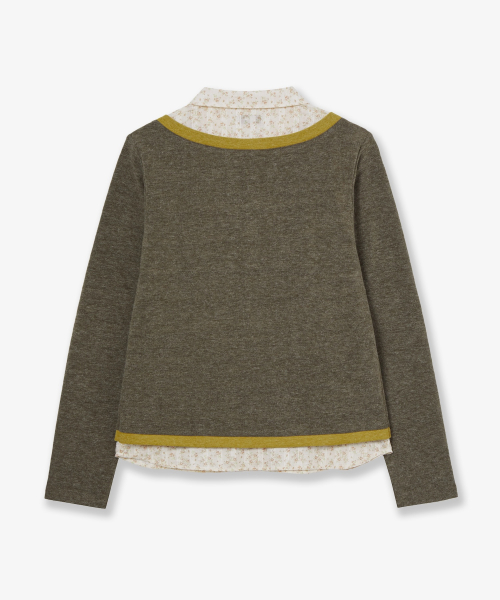 SHIRTS LAYERED CARDIGAN [OLIVE]