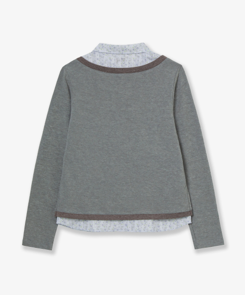 SHIRTS LAYERED CARDIGAN [GREY]
