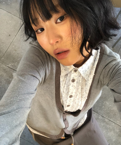 SHIRTS LAYERED CARDIGAN [GREY]