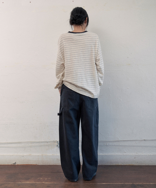 dun curved pants (black)