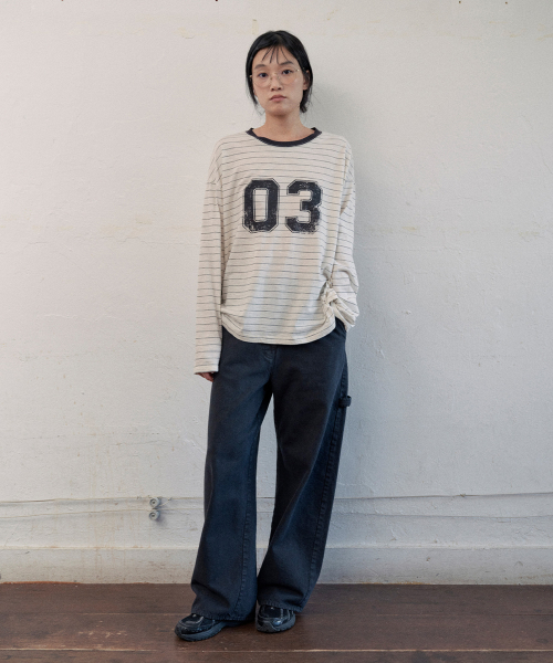 dun curved pants (black)
