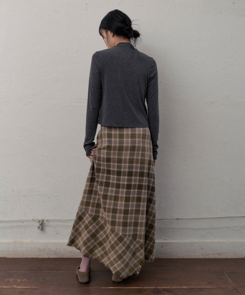 mohu check skirt (beige)