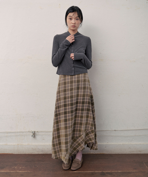 mohu check skirt (beige)