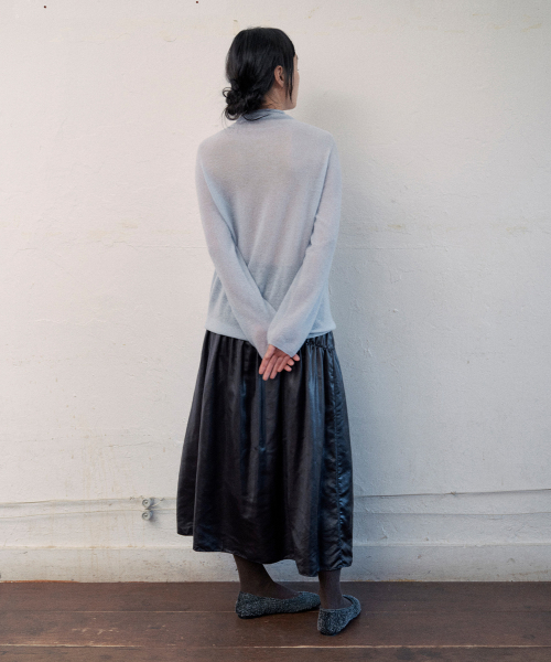 haily leather skirt (black)