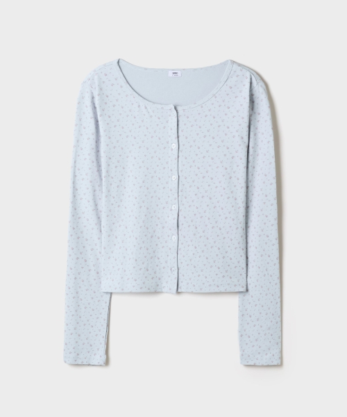 Floral Cardigans Long-Sleeve Tee_SPLWG49G31
