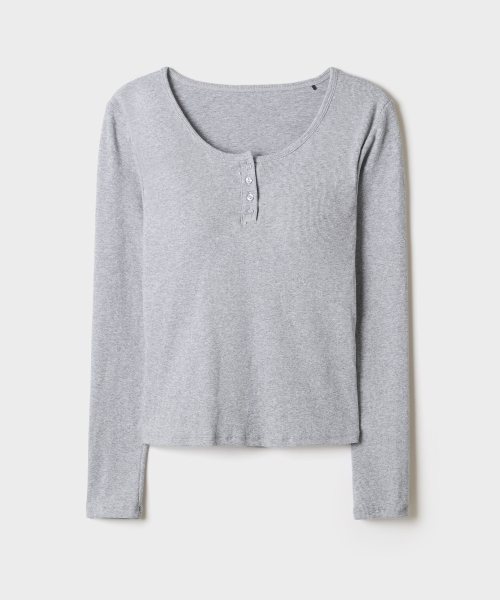 [BRA-IN] Built-In Cup Henley Long-Sleeve Tee_SPLWG49G52