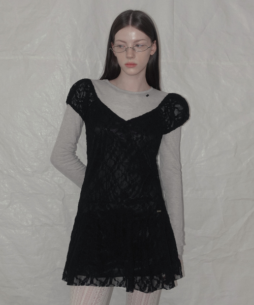 Kio Round Tencel Long Sleeve T Shirt_Light Gray