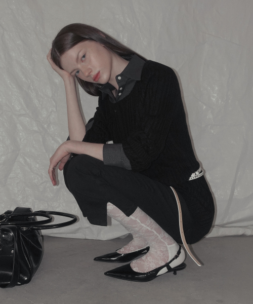 TAZE Basic Slit 3/4 Capri Pants_Black