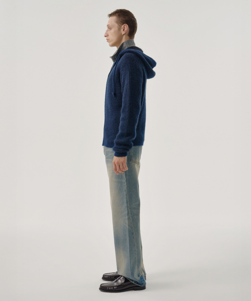 CLOUD KNIT HOODIE (NAVY)