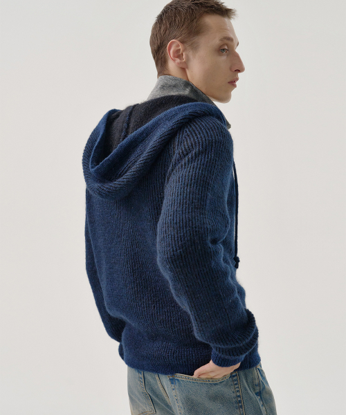 CLOUD KNIT HOODIE (NAVY)