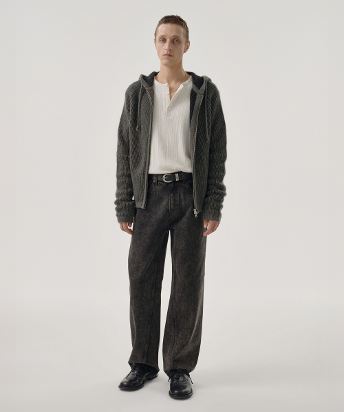 CLOUD KNIT HOODIE (KHAKI)