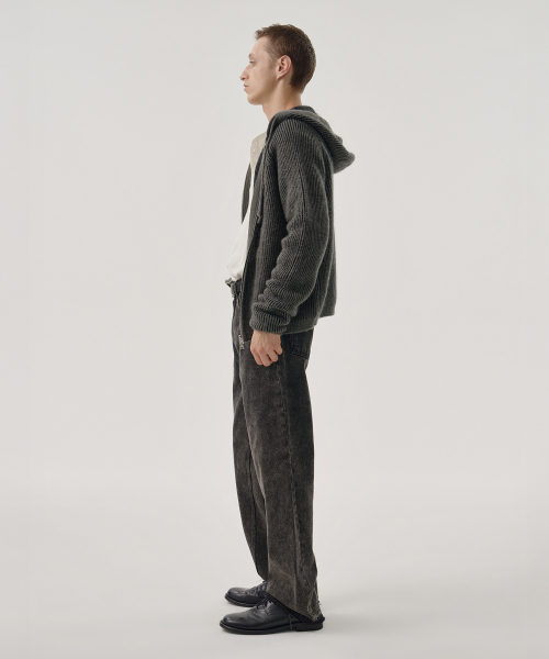 CLOUD KNIT HOODIE (KHAKI)
