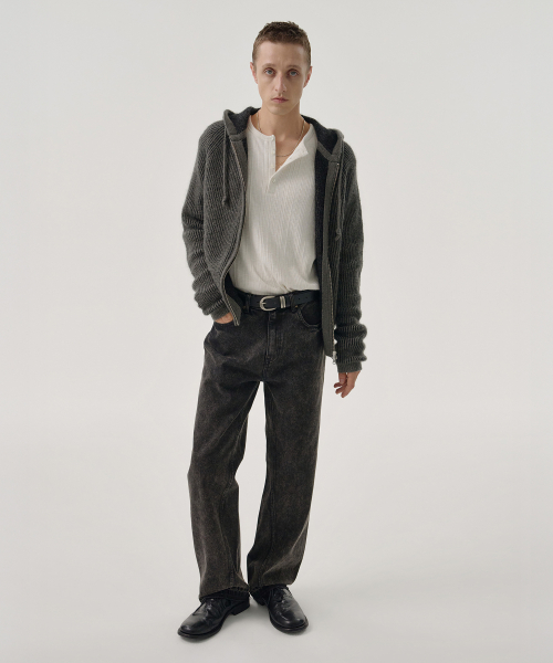 CLOUD KNIT HOODIE (KHAKI)