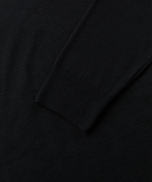 OBLIQUE SIDE KNIT (BLACK)