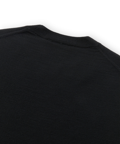 OBLIQUE SIDE KNIT (BLACK)