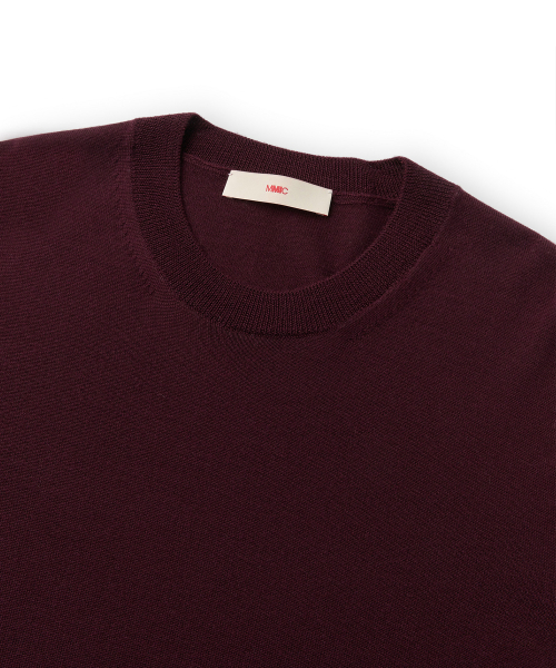 OBLIQUE SIDE KNIT (WINE)