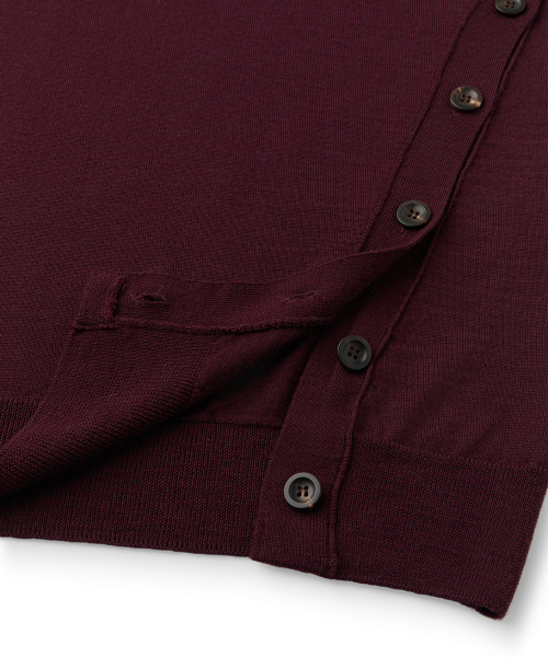 OBLIQUE SIDE KNIT (WINE)