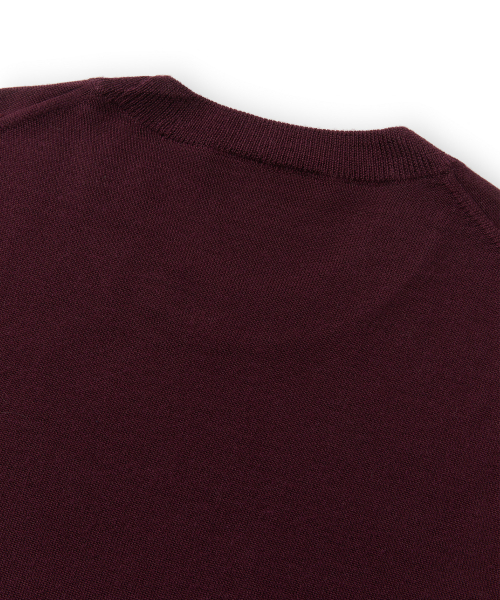 OBLIQUE SIDE KNIT (WINE)